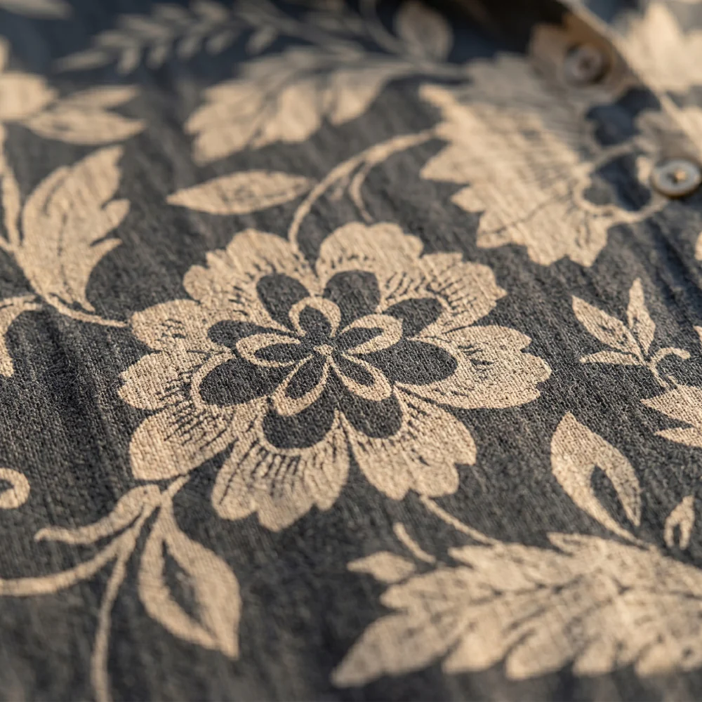 BLUSA ELEGANTE IN LINO CON STAMPA FLOREALE